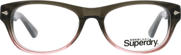 Stylische Damen Kunststoffbrille von Superdry in den Farben grau und rosa