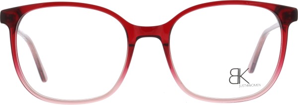 Farbenfrohe Kunststoffbrille für Damen in der Farbe rot
