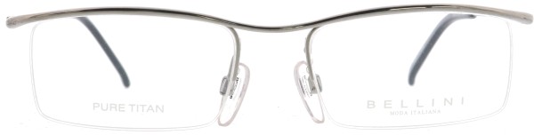 Rechteckige Halbrand-Titanbrille für Herren in der Farbe grau