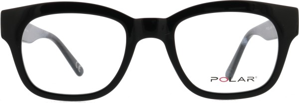 Markante nachhaltige Kunststoffbrille für Damen und Herren aus der Polar Eco Kollektion in schwarz