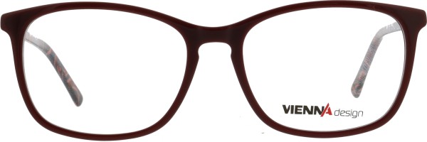 Klassische Kunststoffbrille für Damen in der Farbe dunkelrot