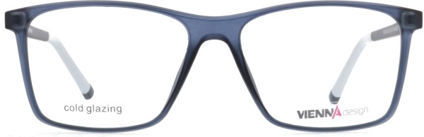 Große zeitlose Herrenbrille von der Marke Vienna in den Farben grau und blau