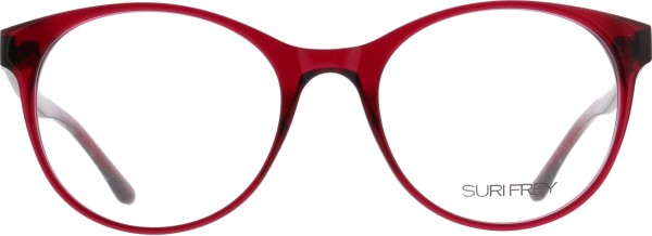 Modische Kunststoffbrille für Damen von der Marke Suri Frey in rot