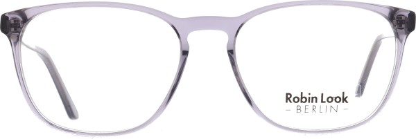 Klassische Kunststoffbrille für Damen und Herren aus der Robin Look Kollektion in grau transparent