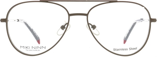 Trendige Pilotenbrille für Damen und Herren von der Marke Miki Ninn in der Farbe grau