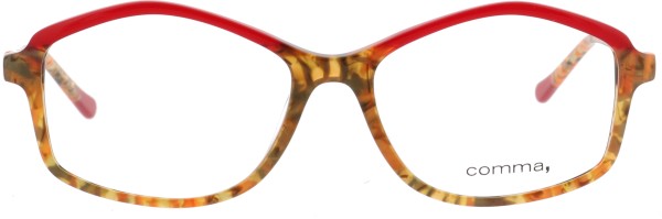 extravagante Damen Kunststoffbrille von Comma in rot beige braun 70101