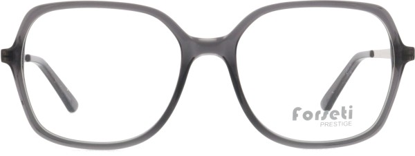 Große Kunststoffbrille im Vintage-Look für Damen in der Farbe grau