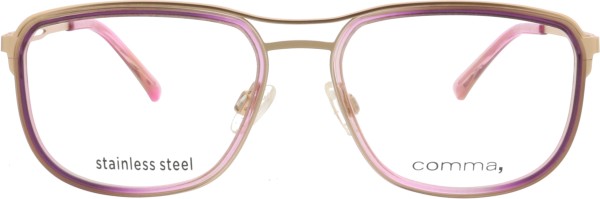 trendige Damenbrille von Comma aus Metall in den Farben gold und rosa 70075