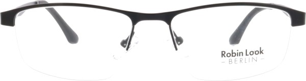 Moderne Halbrandbrille aus der aktuellen Robin Look Kollektion für Herren in der Farbe schwarz