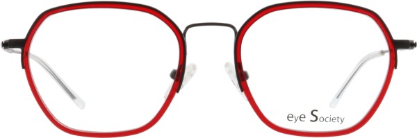 Extravagante eckige Kunststoffbrille von Eye Society für Damen und Herren in rot und schwarz