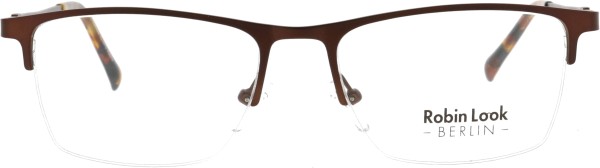 Klassische Halbrandbrille aus der Robin Look Kollektion für Damen in braun