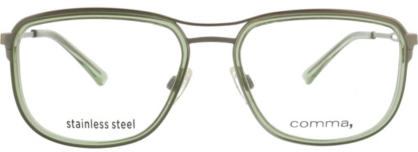 Trendige Damenbrille von Comma aus Metall in den Farben silber und grün