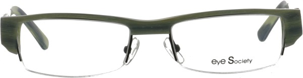 Tolle Damen Halbrandbrille in grüner Holzoptik von Eye Society