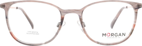 Dezente, dennoch klassische Damenbrille von der Marke Morgan in der Farbe grau