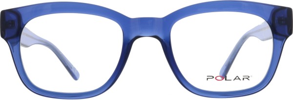 Markante nachhaltige Kunststoffbrille für Damen und Herren aus der Polar Eco Kollektion in blau