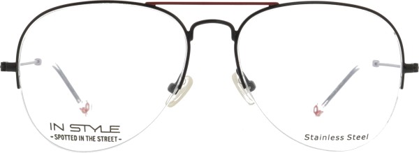 Trendige Pilotenbrille für Damen und Herren von der Marke In Style in der Farbe schwarz