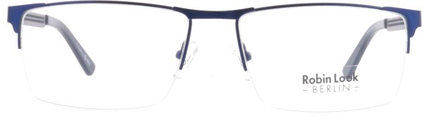 Große Halbrandbrille für Herren aus der Robin Look Kollektion in blau