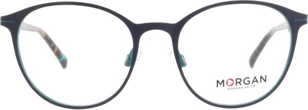 Tolle runde Brille von der Marke Morgan in blau grüner Optik für Damen