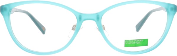 Modische Kunststoffbrille von der Marke Benetton für Damen in der Farbe türkis