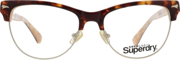 Klassische Damenbrille im Cateye-Stil von der Marke Superdry in braun