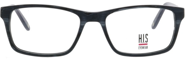 Klassische Kunststoffbrille von der Marke HIS für Damen und Herren in blau braun