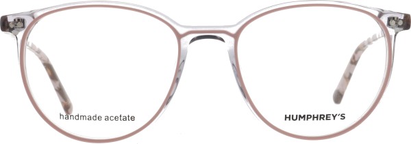 Flotte aufregende Damenbrille von der Marke Humphreys im transparenten Rosa-Look