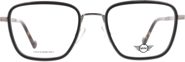 Klassische Brille für Damen und Herren von der Marke Mini in der Farbe schwarz silber