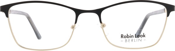 Auffällige Damenbrille aus Metall aus der Robin Look Kollektion in den Farben schwarz und gold