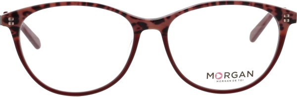 Trendige Brille von Morgan für Damen in der Farbe weinrot im Cateye-Stil