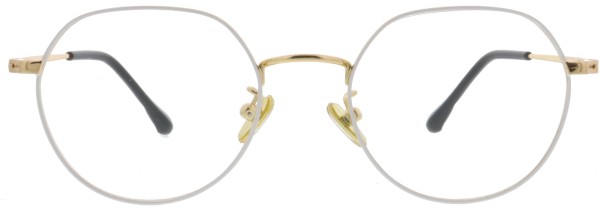 Schöne runde Damenbrille aus Metall von der Marke Opticunion in gold weiß