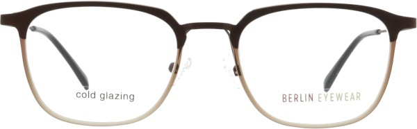 Schicke Herrenbrille im sportlichen Design von der Marke Berlin Eyewear in den Farben braun schwarz