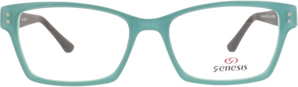 Moderne Kunststoffbrille für Damen in den Farben türkis und schwarz