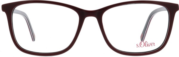Modische Kunststoffbrille für Damen von der Marke s.Oliver in der Farbe rot
