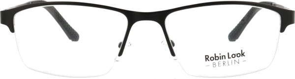 Klassische Halbrandbrille aus der Robin Look Kollektion für Herren in der Farbe schwarz