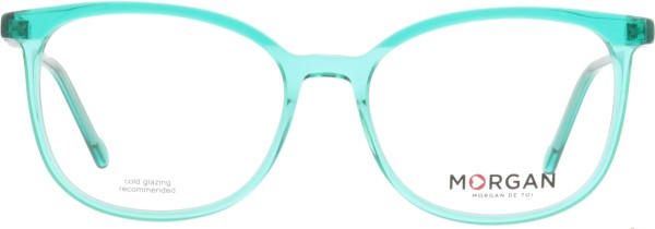 Farbenfrohe grün transparente Brille aus Kunststoff für Damen von der Marke Morgan