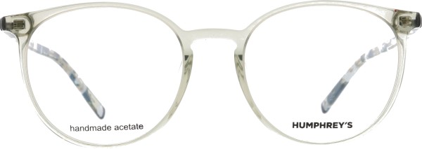 Modische Kunststoffbrille für Damen von der Marke Humphreys in der Farbe graugrün