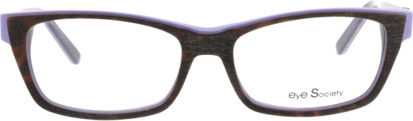 Tolle Brille in Holzoptik für Damen von Eye Society in den Farben lila und havanna