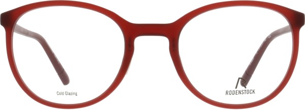 Elegante runde Rodenstock Brille für Damen in der Farbe rot