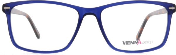 Modische Herrenbrille von der Marke Vienna in einem transparenten Blau