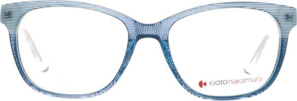 Farbenfrohe blaue Kunststoffbrille für Damen von der Marke Kiotonakamura