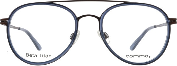 Trendige Damenbrille von der Marke Comma im Pilotenstil in der Farbe blau