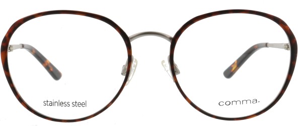 Elegante runde Damenbrille von der Marke Comma in der Farbe braun