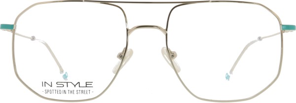 Große Retro Hipster Brille aus Metall für Damen in der Farbe gold