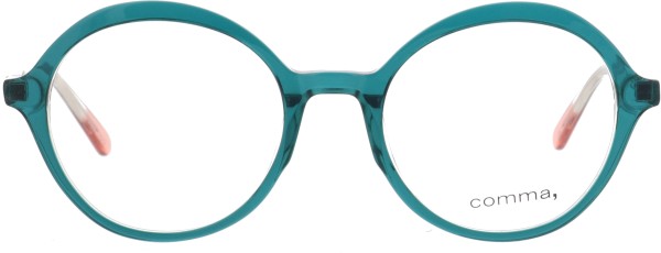 runde Retro Damenbrille von Comma in türkis 70096