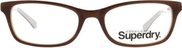 Klassische Kunststoffbrille für Damen von der Marke Superdry in der Farbe braun