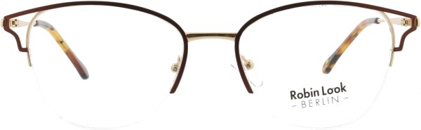 Schöne Halbrandbrille für Damen aus der Robin Look Kollektion in der Farbe gold braun