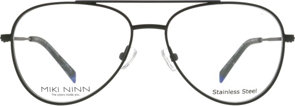 Trendige Pilotenbrille für Damen und Herren von der Marke Miki Ninn in der Farbe grau blau