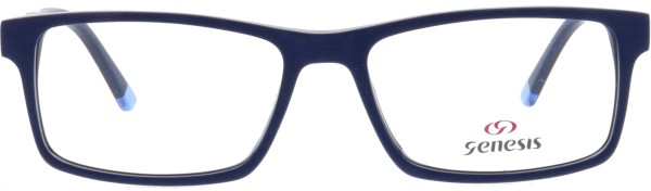 Aufregende Damen Kunststoffbrille von der Marke Genesis in den Farben blau und rot