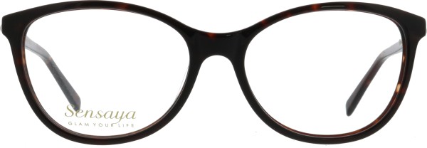 Wunderschöne Kunststoffbrille für Damen von der Marke Sensaya in der Farbe braun