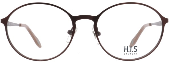 Schöne runde Damenbrille in braun von der Marke HIS